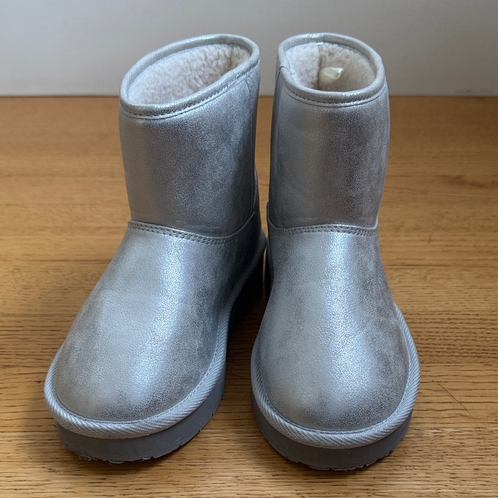 GAP Kids Metallic Silver Boots